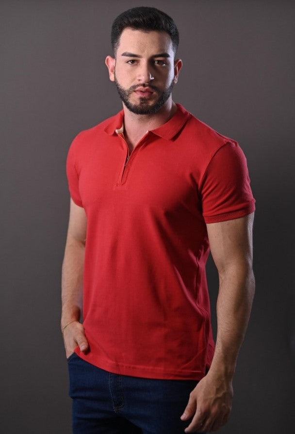 Camisa Pólo Piquet Vermelho