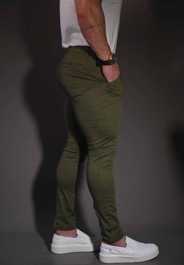 Calça Alfaiataria Cós italiano Verde Militar