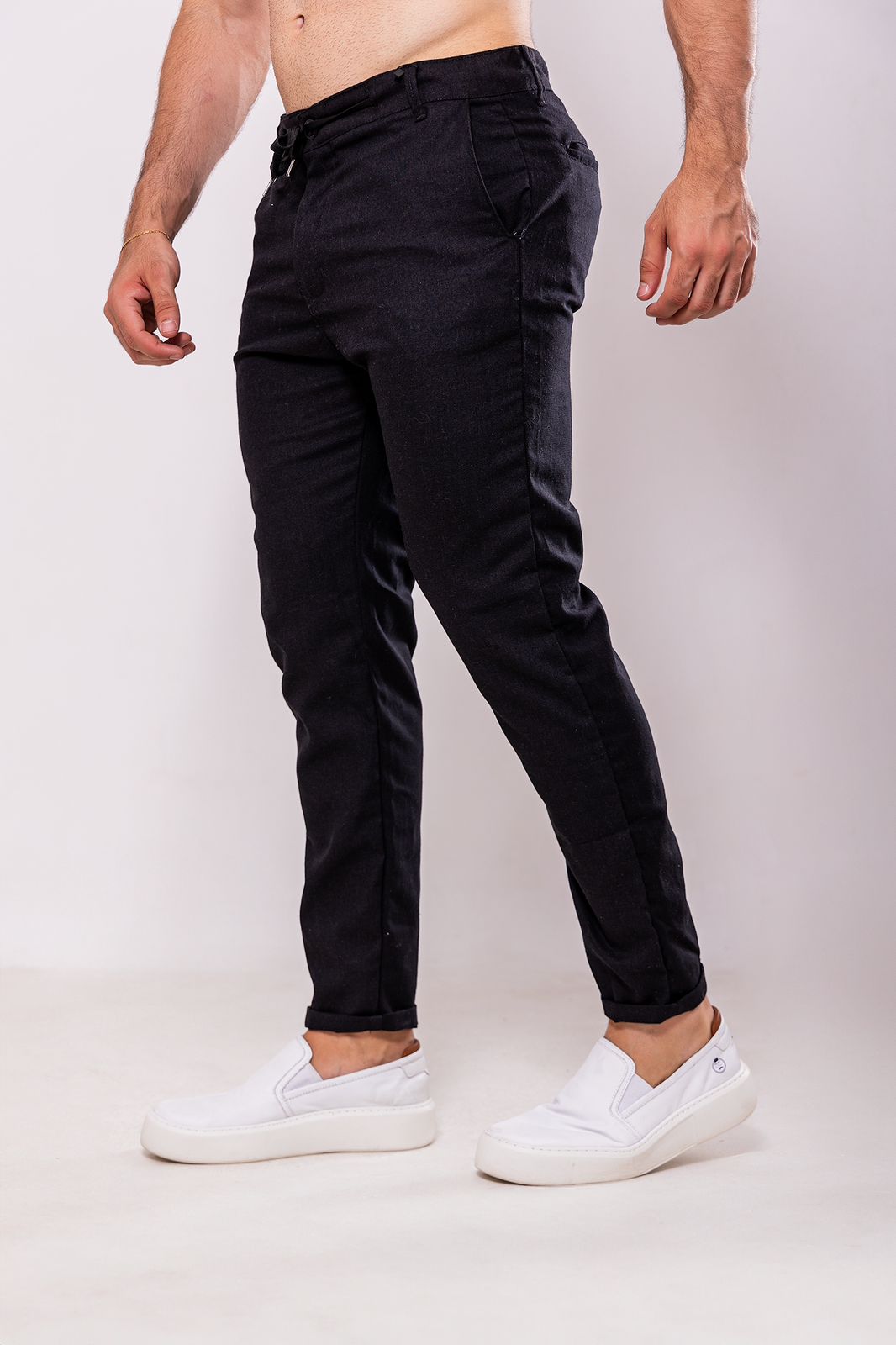 Calça Linho Alfaiataria Preto