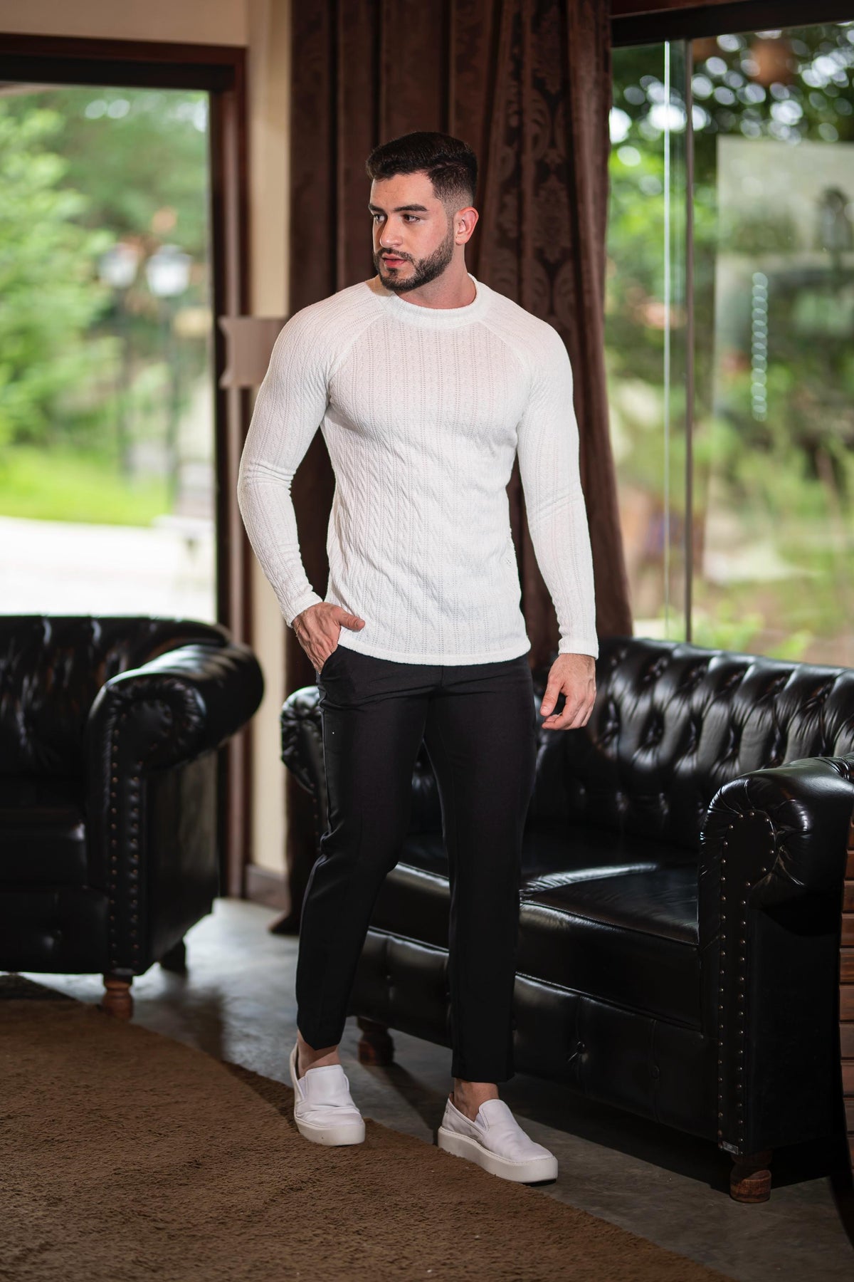 Suéter Raglan Tricô