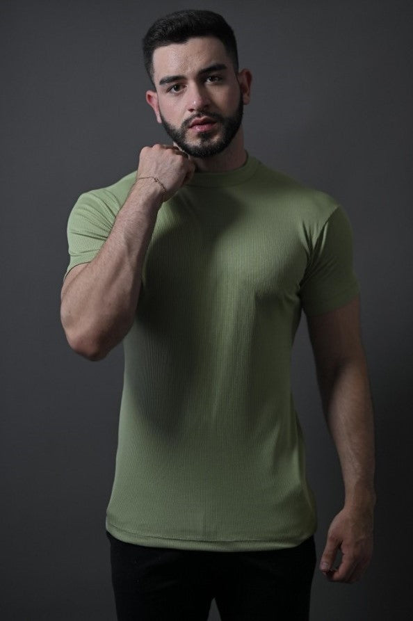 Camisa Tshirt Cacharrel Manga Curta Verde Oliva