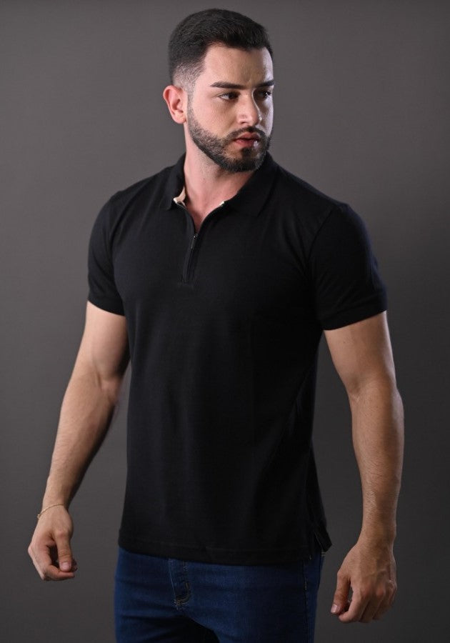 Camisa Pólo Piquet Preto